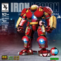 Superheroes Avengers Iron Man Hulkbuster Mark 44 Mecha Action Figures Building Blocks Classic Movie Model Bricks Toys Kids Gifts