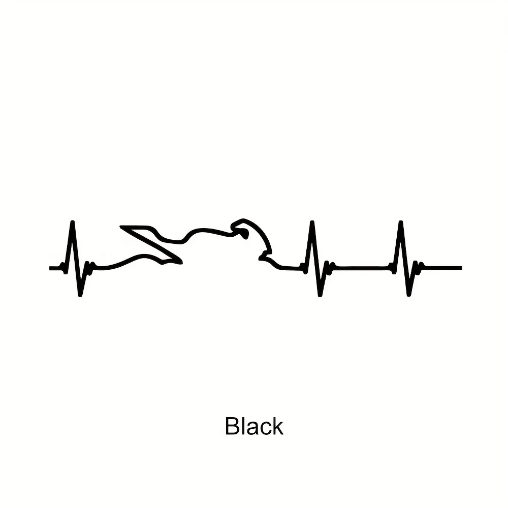 

2 шт./компл. виниловые наклейки с рисунком сердцебиения, разноцветные водонепроницаемые наклейки для декора автомобиля, мотоцикла, шлема