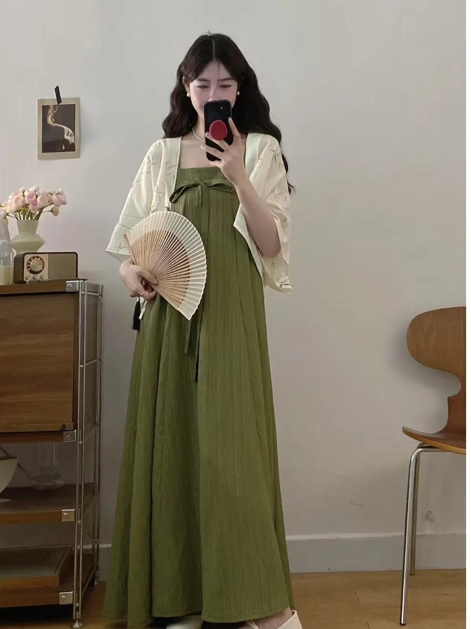 

plus Size Women's een Knot Belted Dr Summer New Sle High Waist Long Skirt Korean Sle Loose Fit Commute Wind