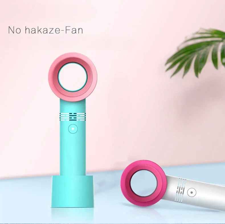 USB Charging Hand-held Eyelash Blower Small Fan Leafless Outdoor Portable Eyelash Blower Mini Leafless Fan