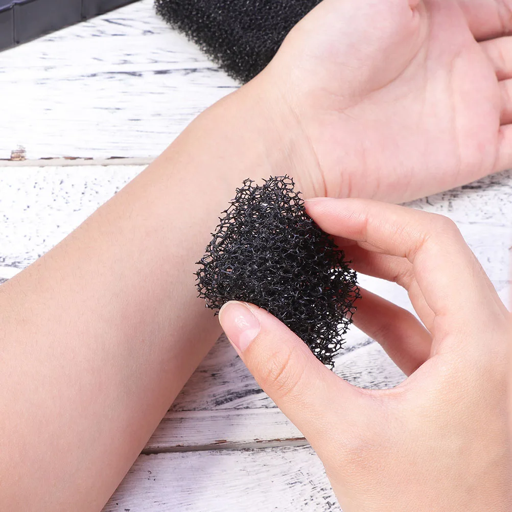 

4pcs Makeup Sponges Bag for Stipple Effect Halloween Special Scar Wound Dense Black Small Supply Practical Brushes