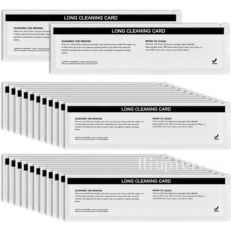 Compatible 105999-701 Cleaning Card Pack of 24 PCS For Zebra ZXP7 ID Card Printers - Essential Maintenance Supplies