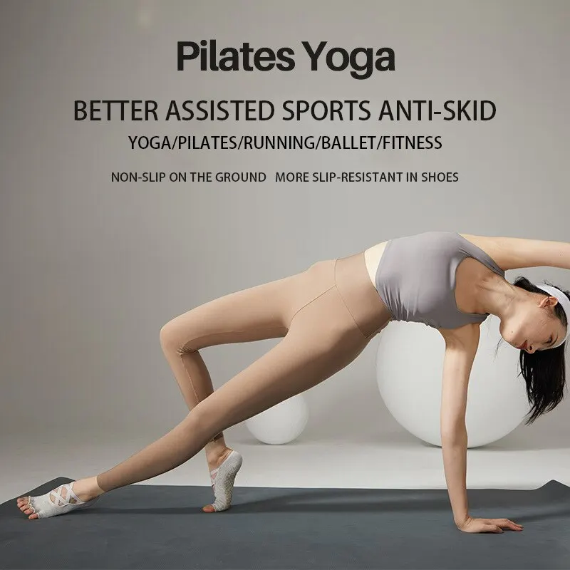 جوارب يوجا للسيدات غير قابلة للإنزلاق جوارب باليه نقي بدون أكمام جوارب يوجا للكاحل جيدة التهوية جوارب لياقة بدنية للنساء #4