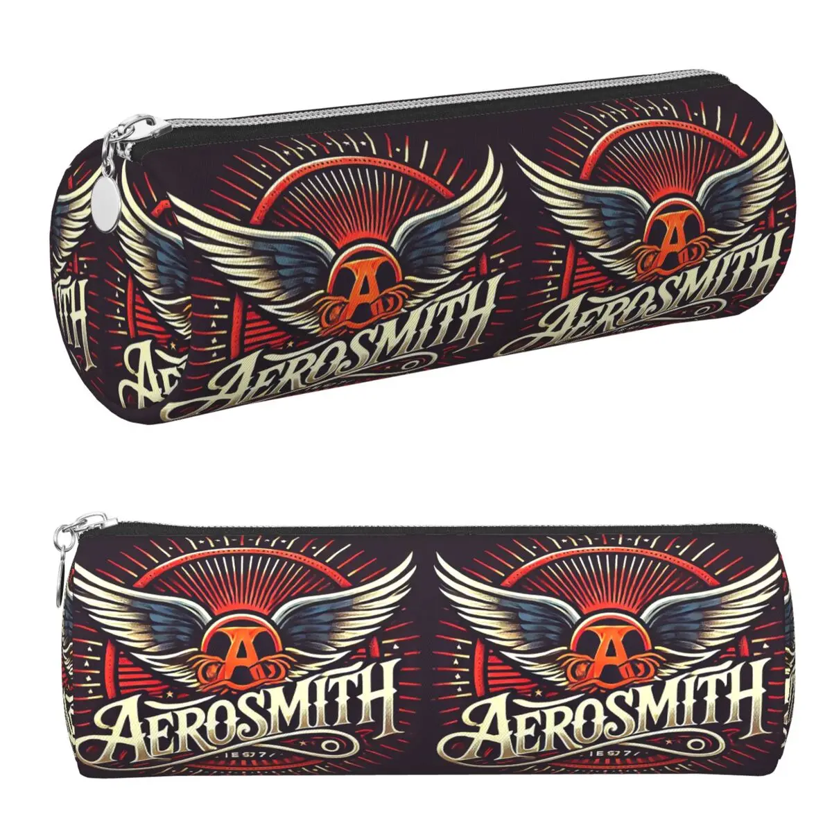 Rock Aerosmith Band Pencil Cases Pen Holder Cylinder Pen Box Pencil Bag for Students Stationery Supplies