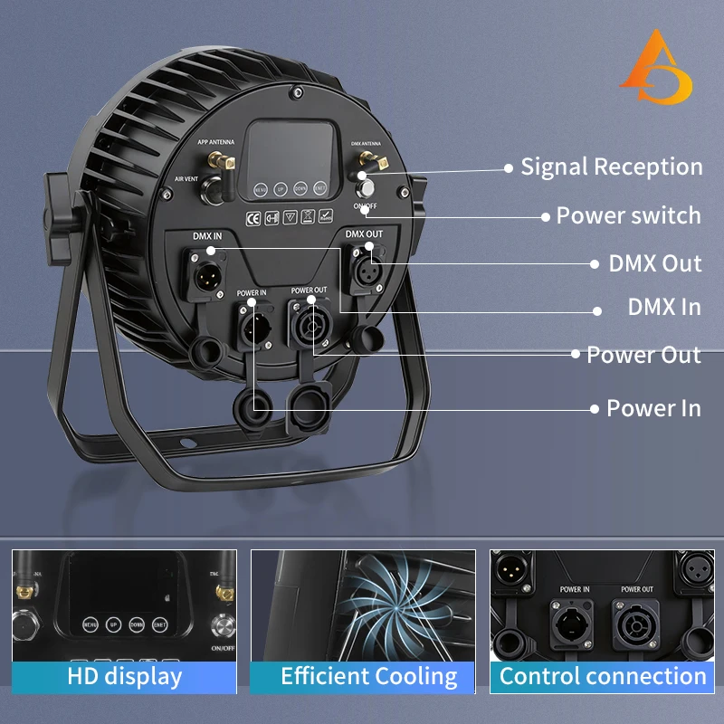 Waterproof Battery LED PAR Light Wireless Remote APP Control 12x18w RGBWAUV 6in1 DMX Stage Disco Event Wedding Party image 4