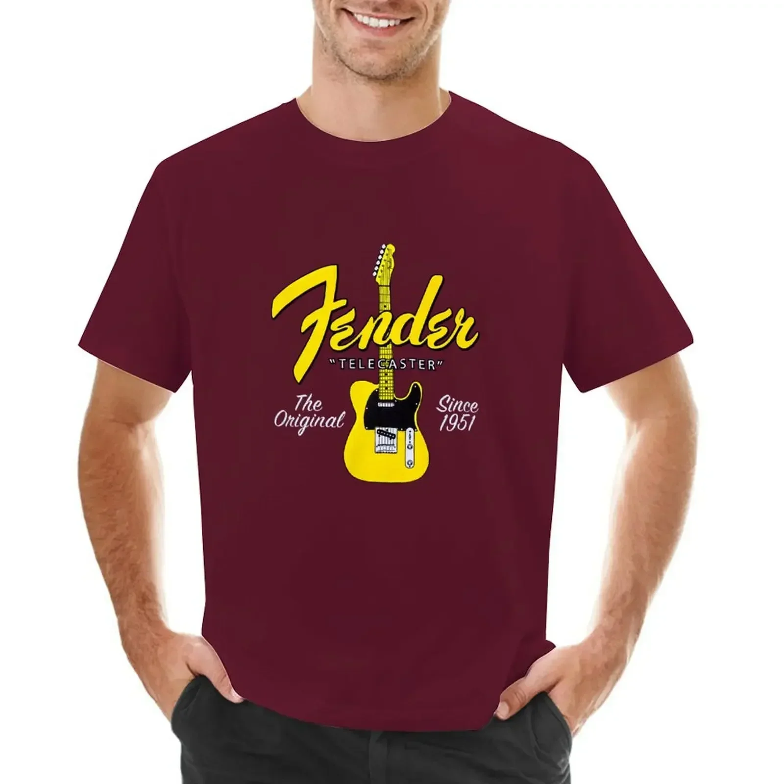 the original TELEcaster T-shirt customs design your own oversizeds anime clothes tops fitted t shirts for men Short Sleeve 2024