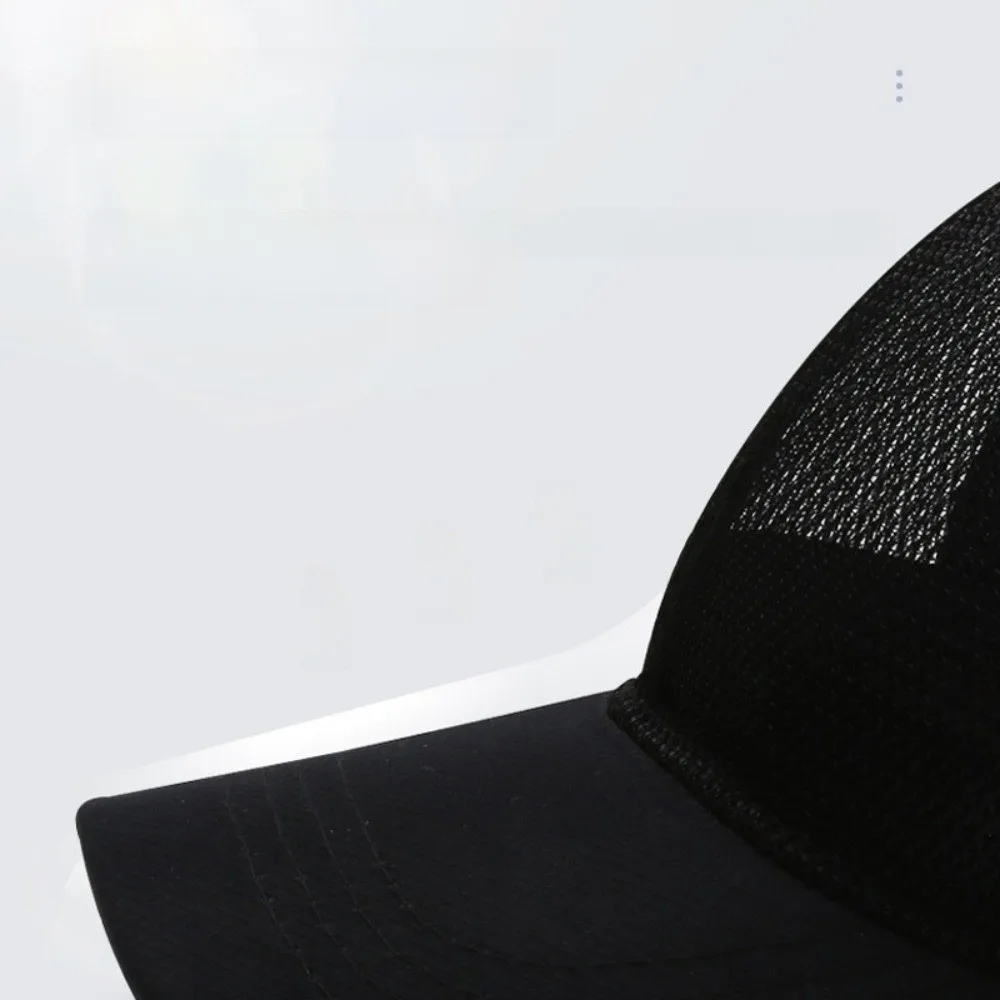 Adjustable Full Mesh Baseball Cap Openwork Sun Protection Quick Dry Baseball Cap Soild Color Polyester Hollow Out Baseball Cap