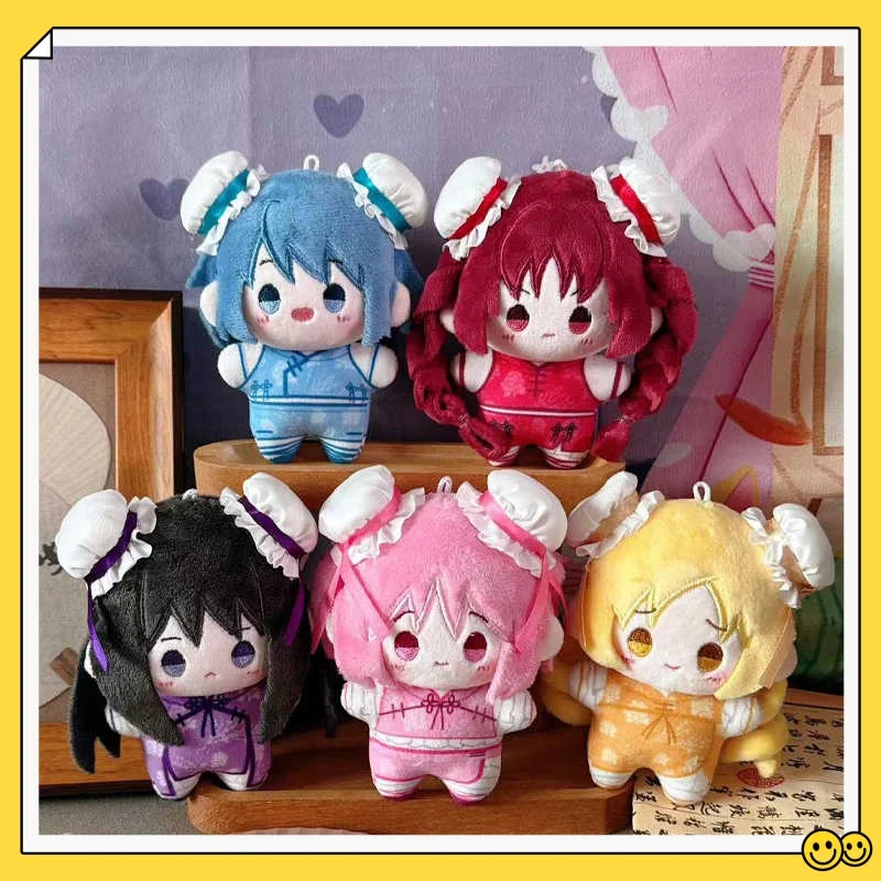 Tomoe Mami Kaname Madoka Homura Akemi Miki Sayaka Sakura Kyoko Fat Anime Mascot Costume Plush 10cm Dolls for Cosplay Events