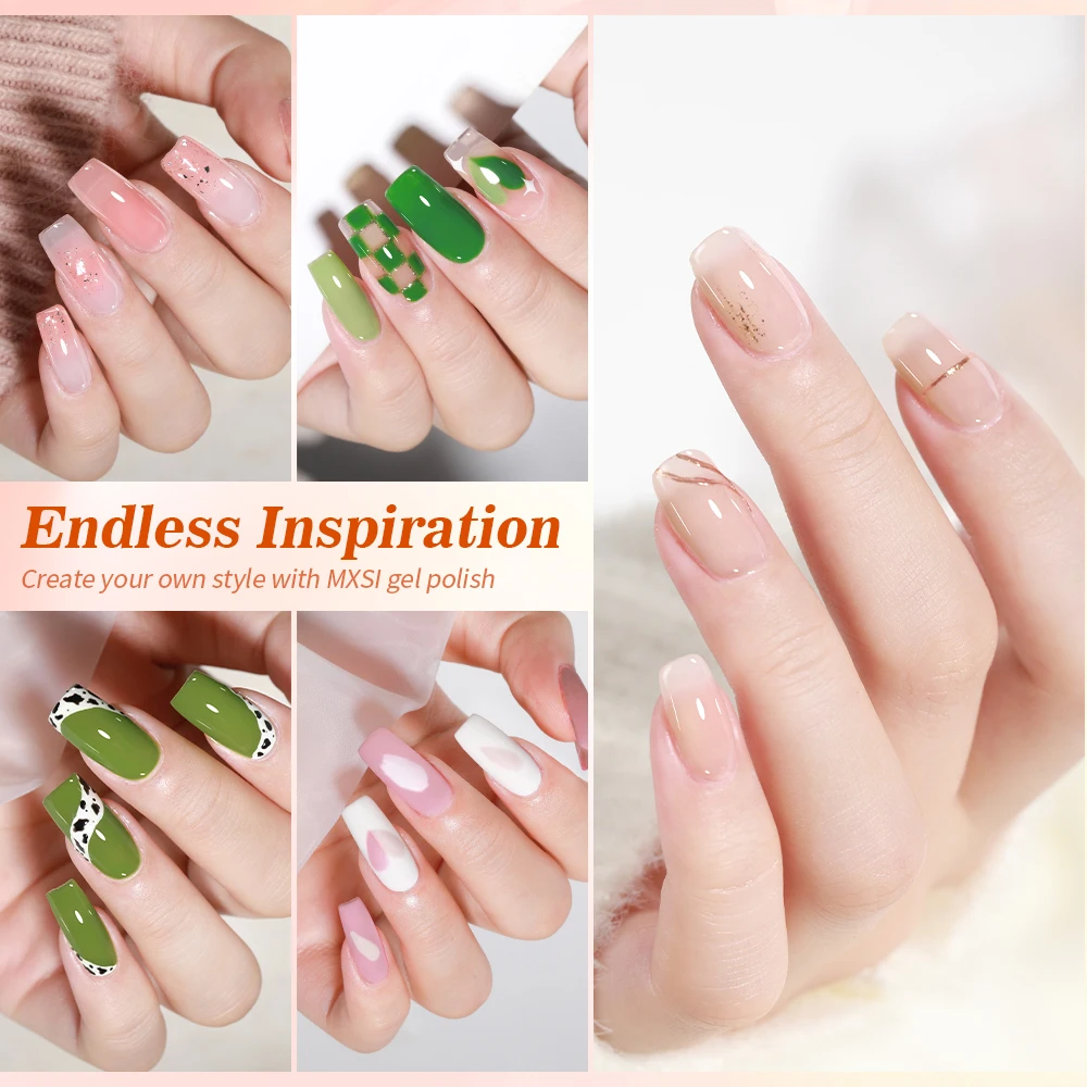 Mxsi 12pcs Summer Pastel Gel Nail Polish Set 120 Colors Semi