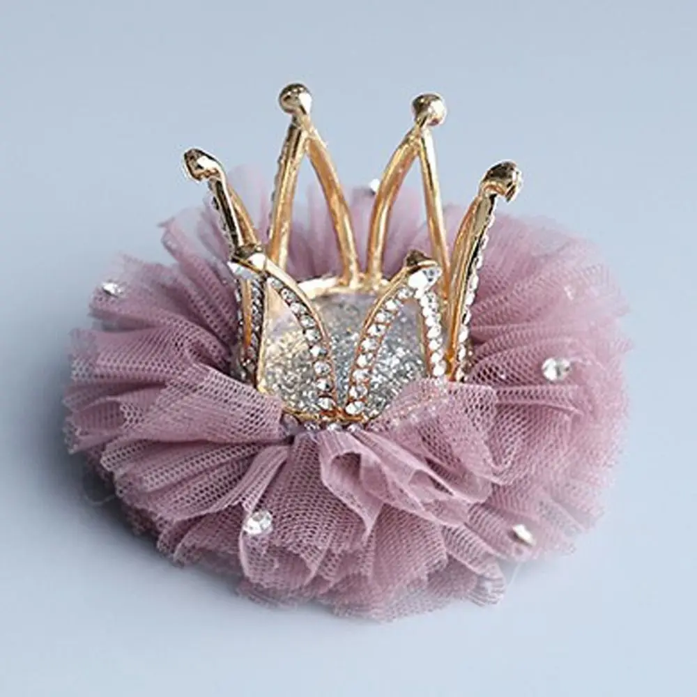 

Lovely Fairy Fashion Crown Rhinestone Pearl Headdress Gauze Headwear Girl Hairpin Hair Accessory Hair Clip