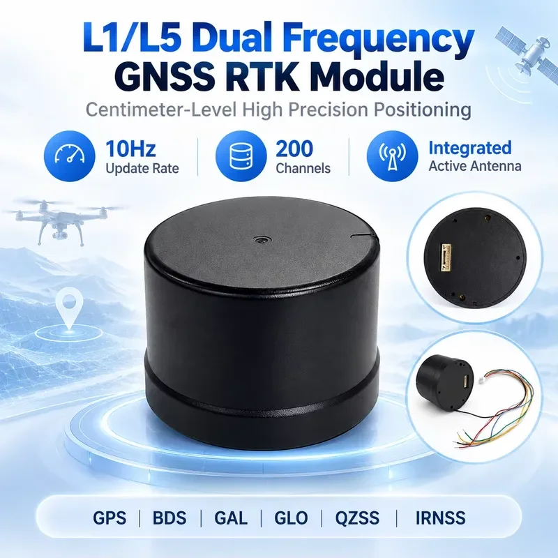 for JS-RK43-3 L1 L5 Dual Band GNSS RTK Module Centimeter Level High Precision GPS IP51 Protection -20 to 60 Suitable for