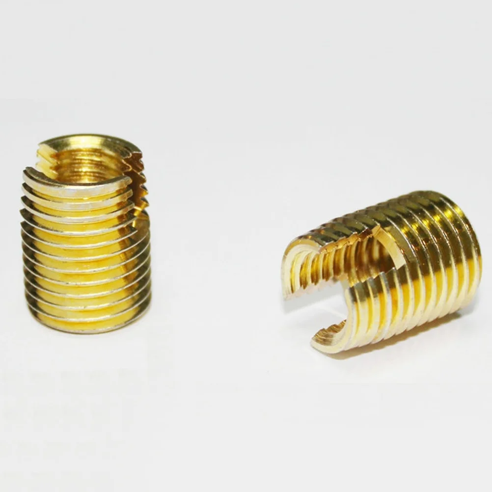 

50pcs Thread Repair Tool Carbon Steel Slotted Self-Tapping Screw Thread Parts Kit For Home Store Golden Fastening Tool