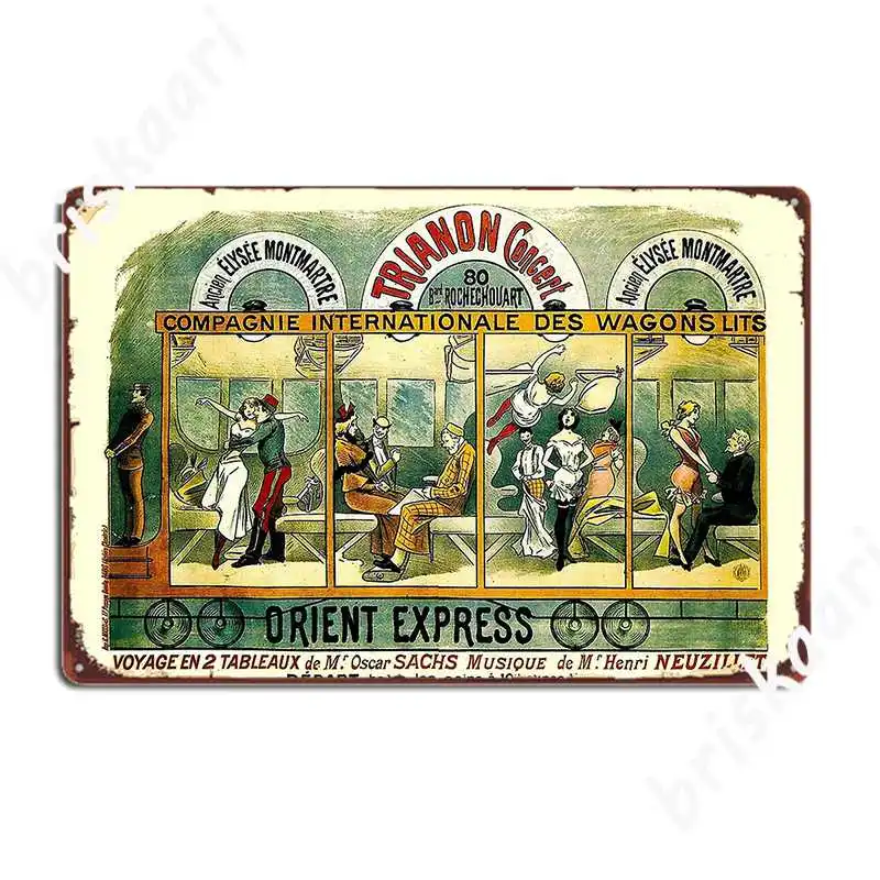 Orient Express Vintage Railway Line Advertising Print Metal Plaque Poster Wall Pub Wall Decor Tin Sign Poster