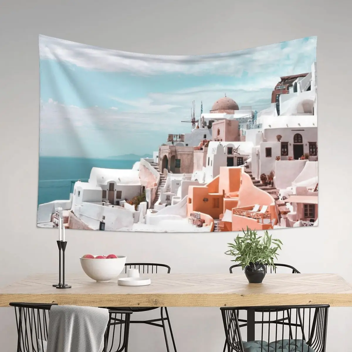 

Santorini Oia Greece Tapestry Bedroom Decorations Carpet Wall Home Decoration Tapestry