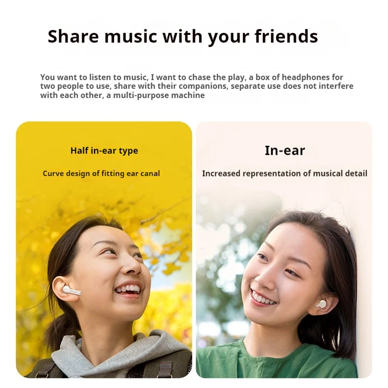 MCHOSE BH207 Wireless Double Couples Earphone Stereo Sound Noise Reduction Long Battery Life Comfortable Custom Sports Headset