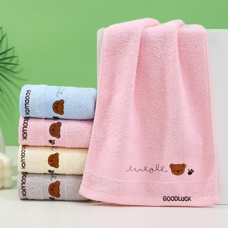 Soft Cotton Baby Towels Cartoon bear Children Bath Towel Newborns Handkerchief Bathing Face Washcloth