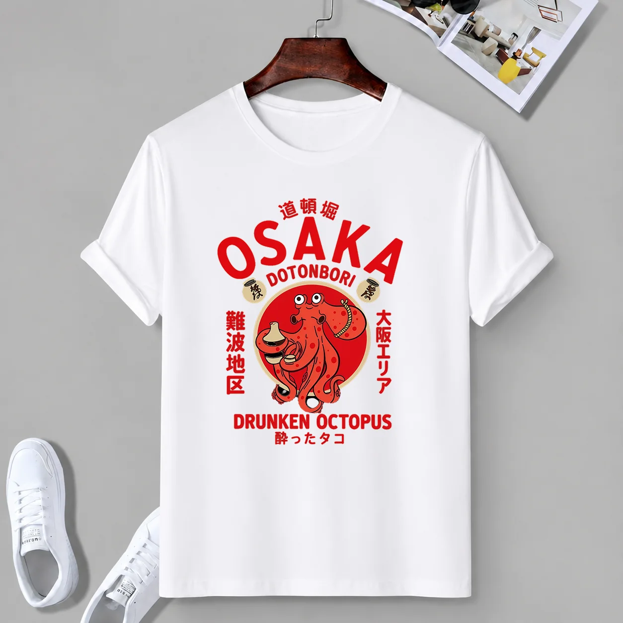 Kaos Grafis Gurita Mabuk Osaka - Street Fashion Osaka ulasan dan harga