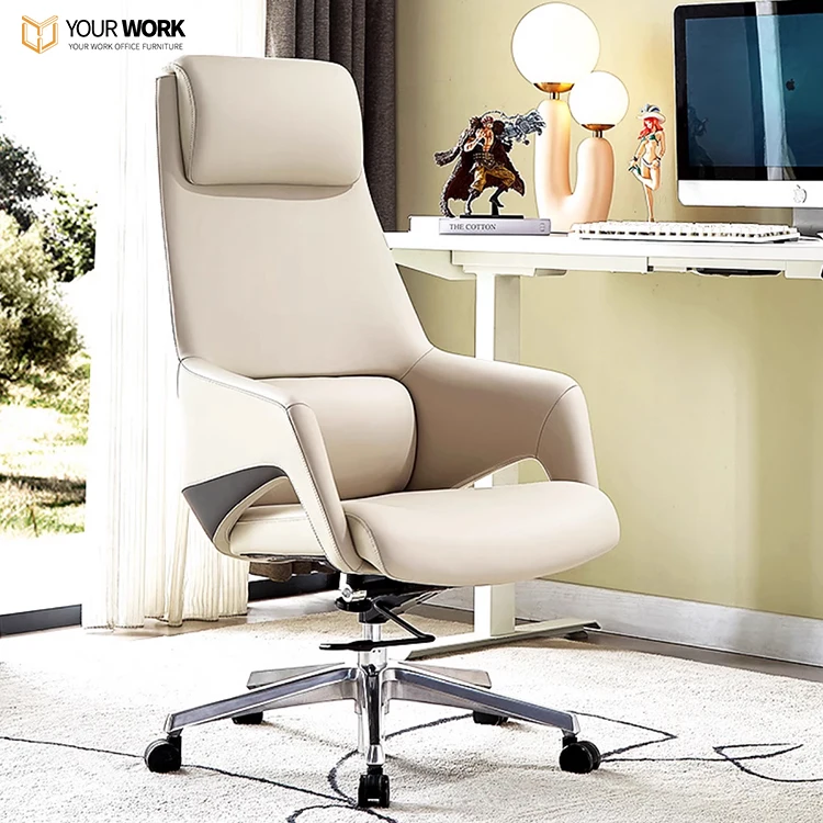 

Office Furniture High Back Swivel Ergonomic Luxury Genuine Leather Office Chair Executive Office Chairs for boss CEO
