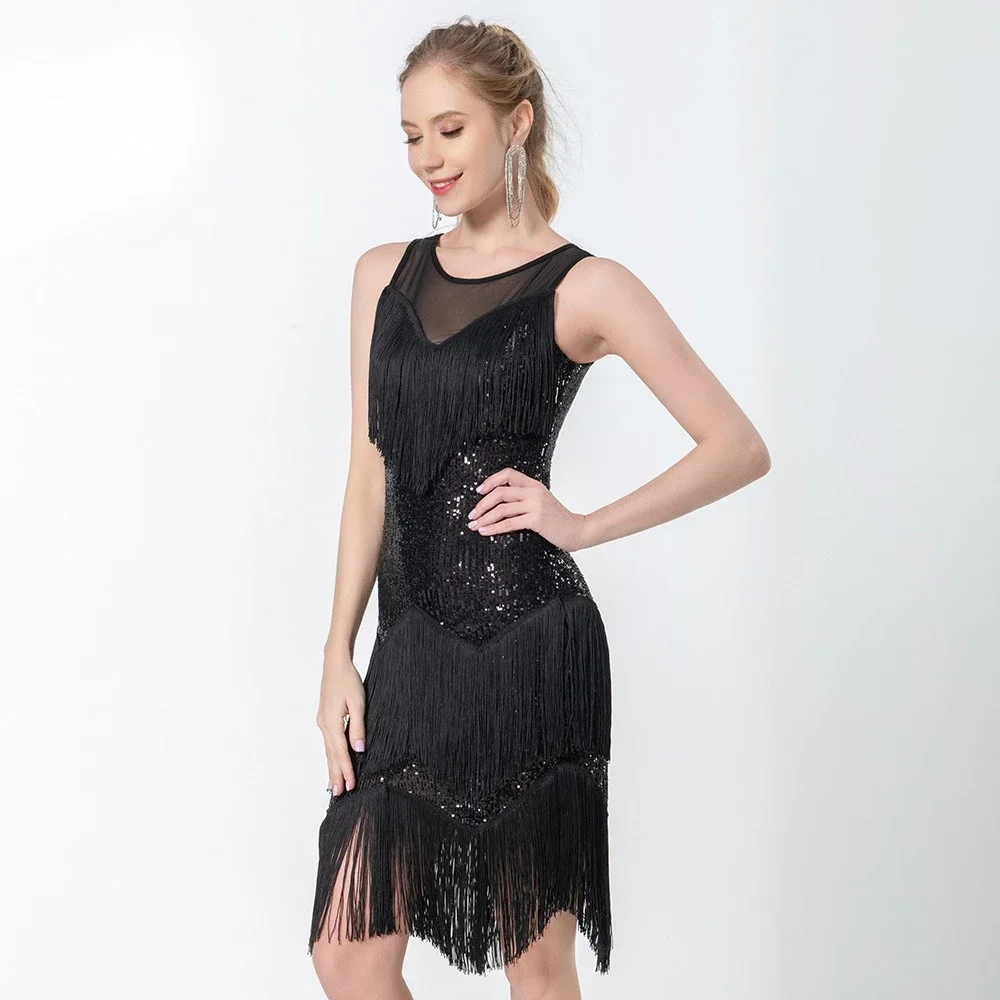 Spódnica do tańca latynoamerykańskiego z frędzlami, półokrągła spódnica treningowa, kostium na festiwal, strój na występ sceniczny