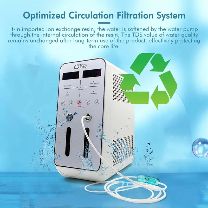 2024 New Portable Rechargeable 600ml 900ml Hydrogen Inhalation Machine with New SPE and PEM Technology