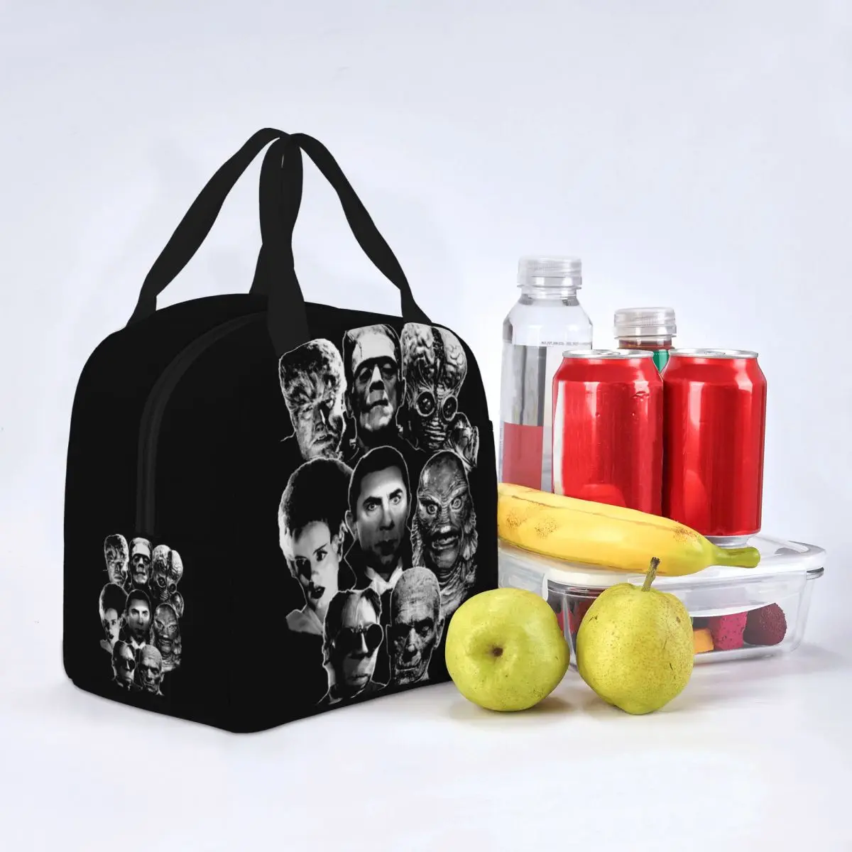 Uniwersalna izolowana torba na drugie śniadanie Monster Gang Szczelna mumia Frankenstein Horror Movie Cooler Bag Lunch Box Tote Food Bag