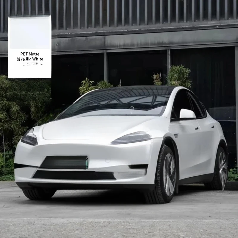 High Quality Electro Optic Matte Metallic White Satin PET Car Wrap Vinyl Film