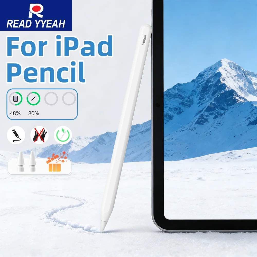 

2026 Magnetic Stylus For Apple Pencil Wireless Charging iPad 11 13 M2 M3 Pro 12.9 11 Air 4 5 Mini 6 for iPad Tilt Palm Rejection