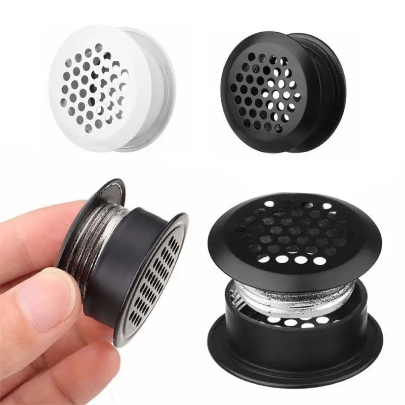 Round Cabinet Air Duct Vent Dia.42mm Steel Louver Mesh Hole Plug Decoration Cover Wardrobe Grille Ventilation Systems