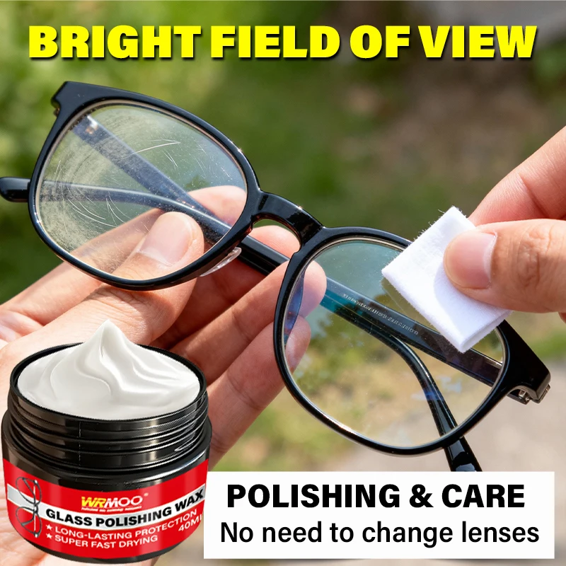 Scratch Remover Paste - Erases Scratches on Glasses & Lenses! DIY Repair Kit with Polish Cream to Restore Like New Clarity