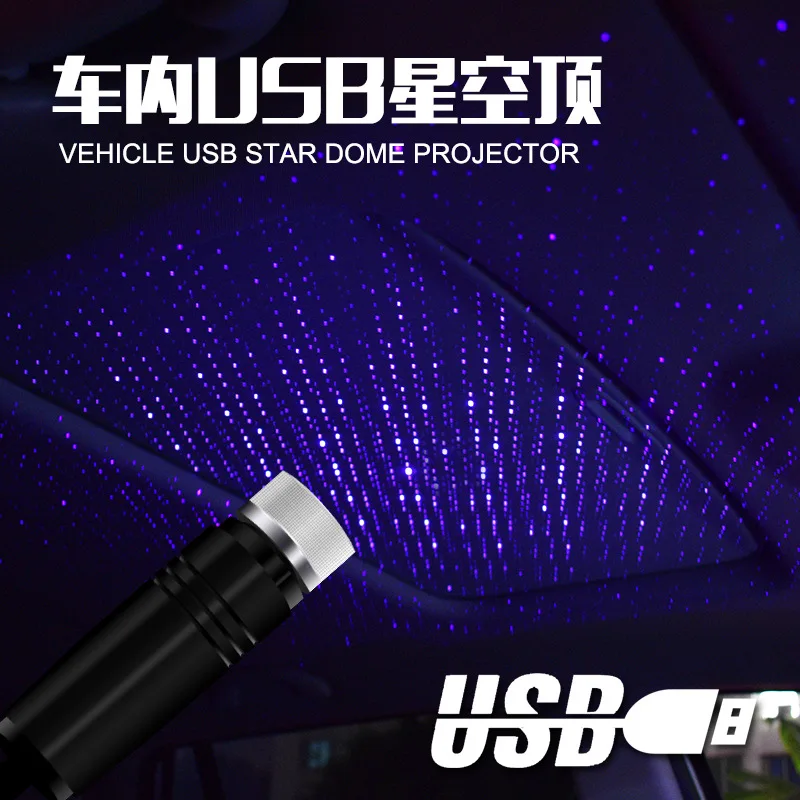 Wystrój sufitu na dachu samochodu Plug and Play samochód romantyczny LED gwiaździste niebo lampka nocna 5V zasilana przez USB lampa Galaxy Star