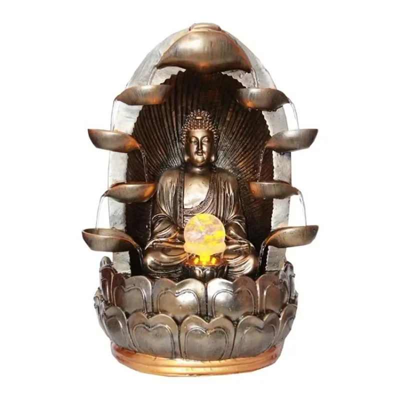 Hot SalesWholesale Custom Metal Crafts Large Bronze 3d Buddha Face Fountain Sculpture Outdoor