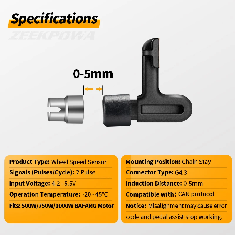 Bafang  E-Bike Speed Sensor Kit CAN Version for BBS01 BBS02 BBSHD 250W-1000W Mid-Drive Motor Conversion image 6