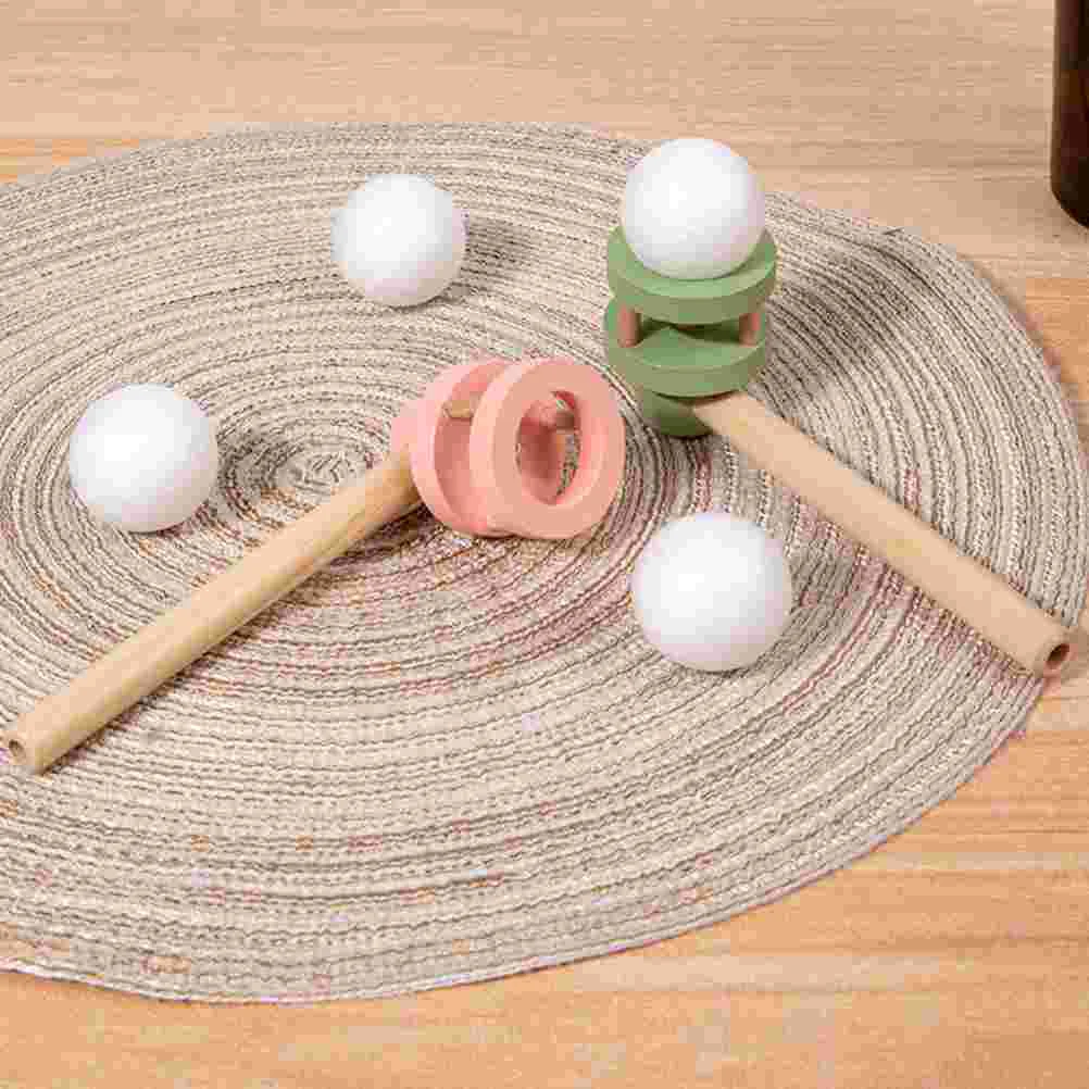 Children’s Toys Blow Ball Balancing Blowing Games Wooden Floating Balls Pipe for Kids Primary School