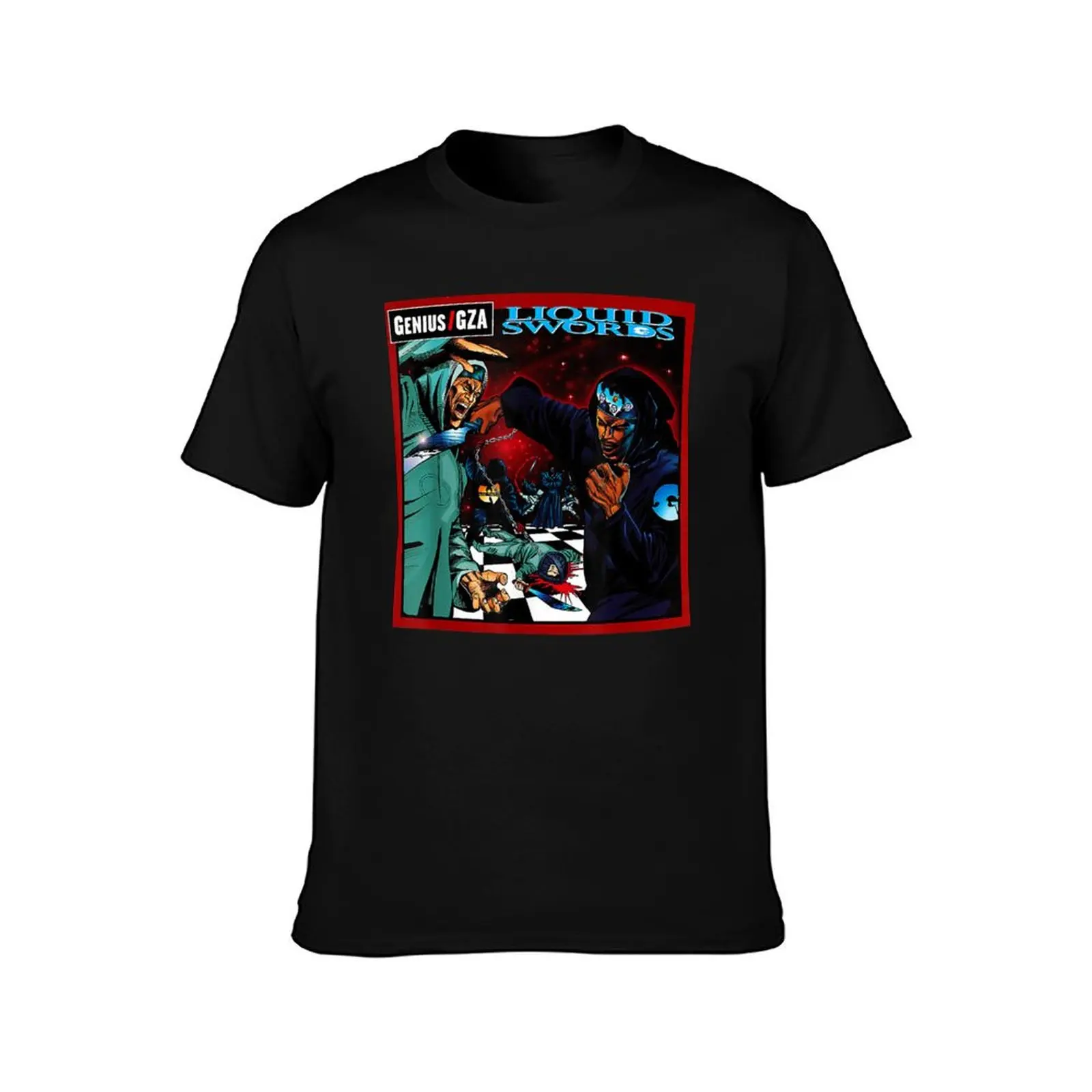 Men women Liquid tee Swords T-Shirt Soft Casual Short Sleeve Cotton Tee T-Shirt