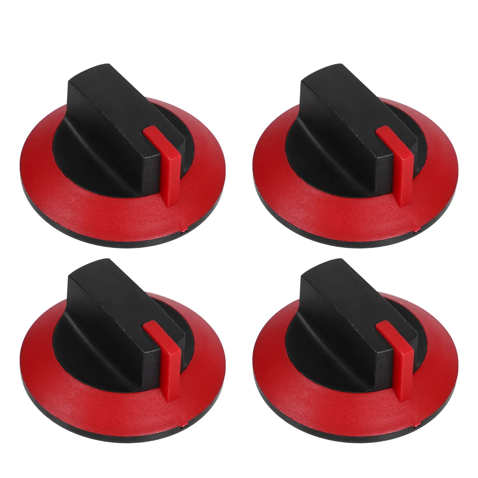 4Pcs Gas Stove Knobs Plastic Replacement Easy Install Round Edge Stove Control Knob Kitchen Household Gas Range Accessory