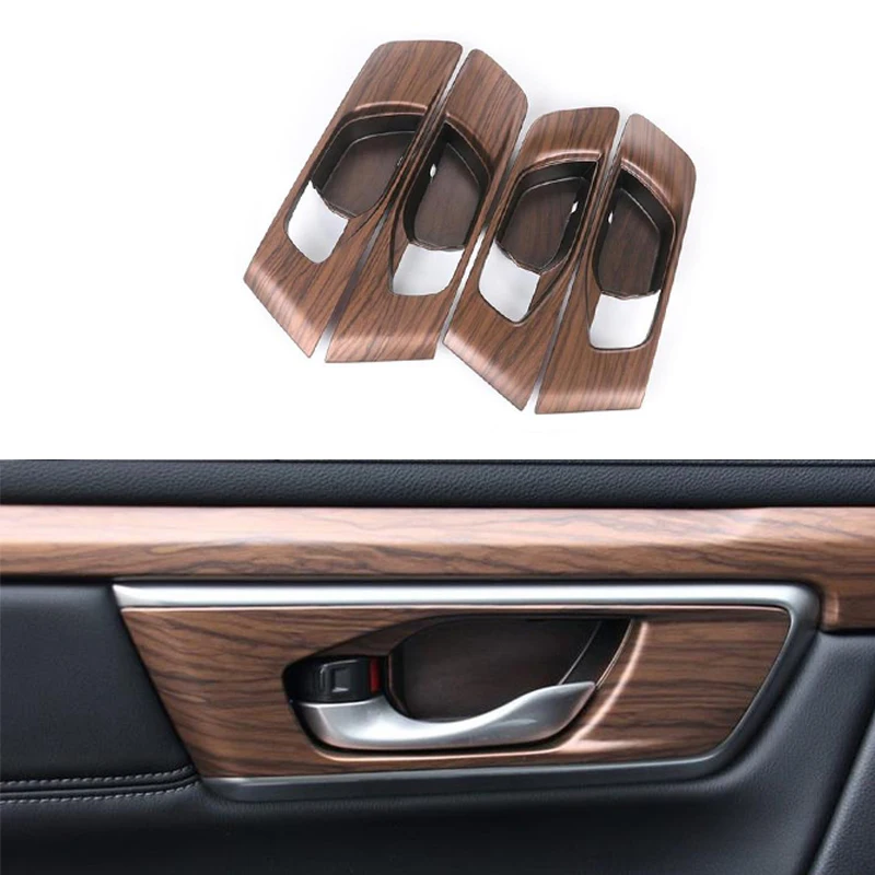 ABS Car Accessories Inner Door Handle Cover Catch Bowl Trim Insert Bezel Frame Garnish for Honda CRV CR-V