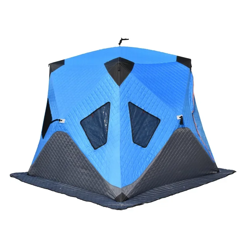 

3-4 Person Winter Ice Fishing Tent Outdoor Camping Thickened Cotton Keep Warm Cold Proof Automatic Ultral Large Snow-proof Tent