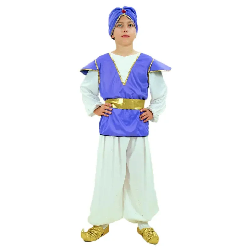 Umorden crianças meninos índia árabe aladdin príncipe cosplay palco desempenho masquerade festa trajes de halloween traje árabe terno