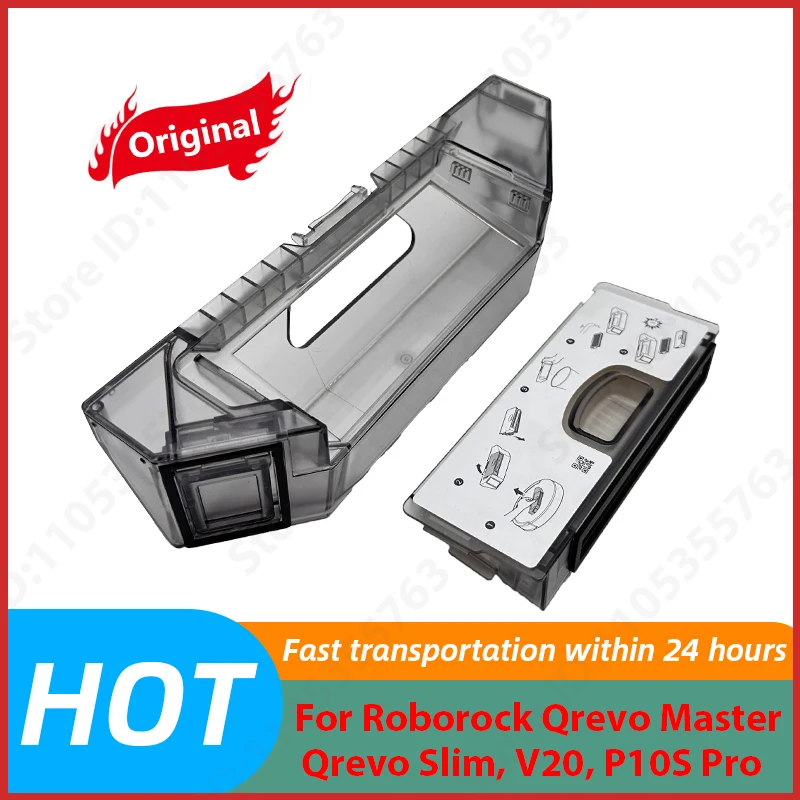 

For Roborock Qrevo Master, Qrevo Slim, V20, P10S Pro Parts Main Roller Side Brush Cover Filter Mop Cloth Bracket Dust Bag