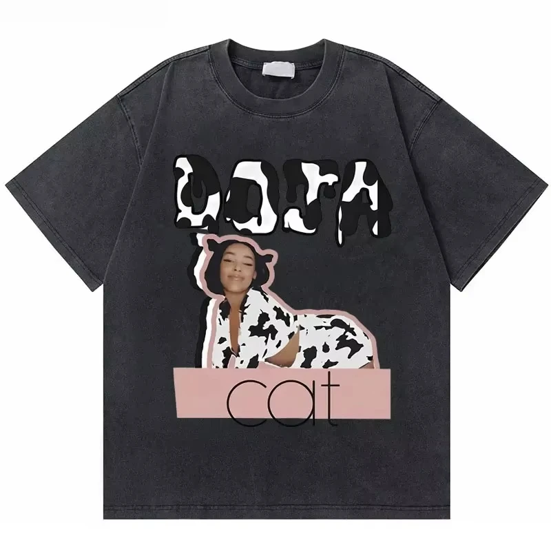 

Футболки унисекс 2026 с винтажным принтом Doja Cat Keep It Juicy, модные оверсайз футболки в стиле хип-хоп, эстетичные мужские футболки