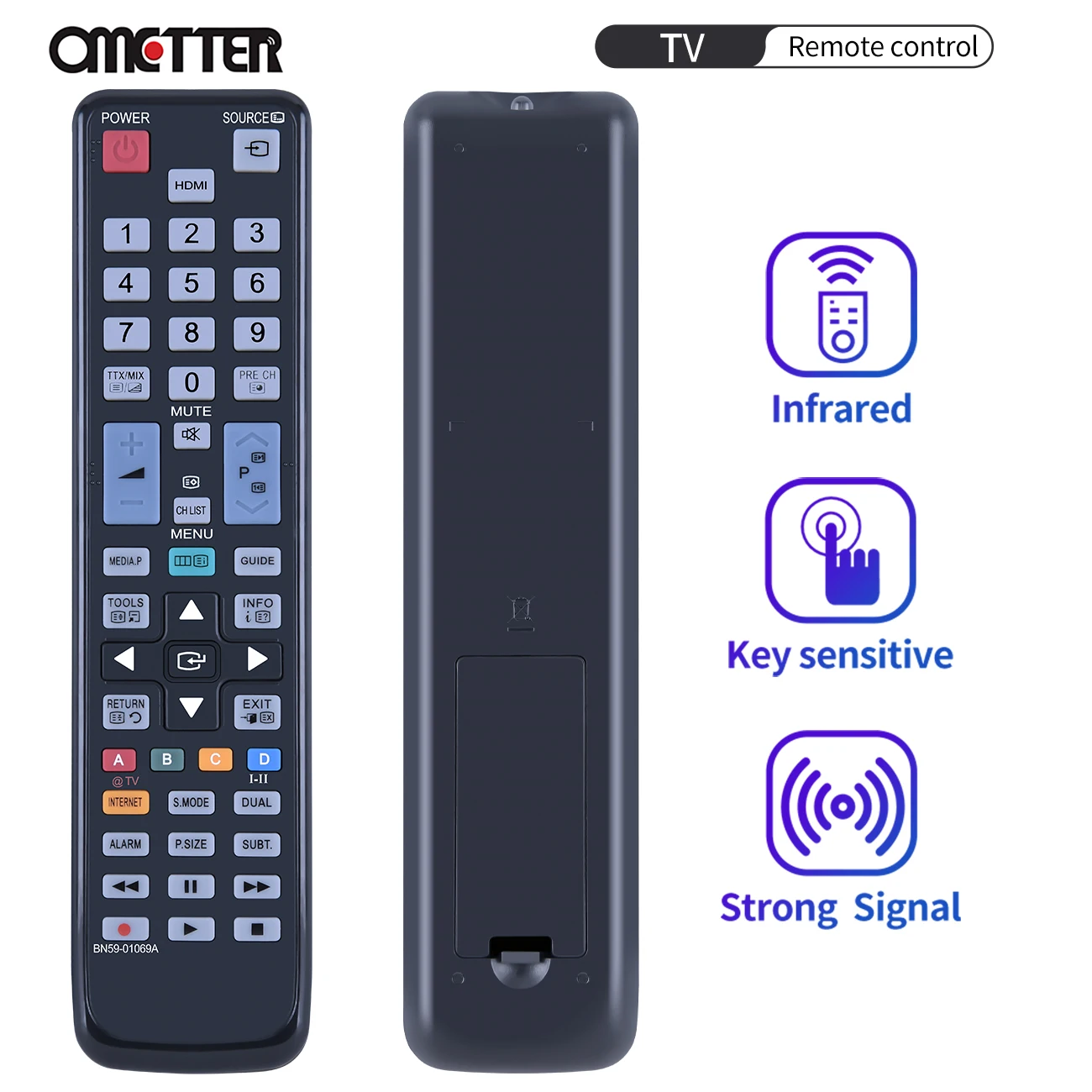 New BN59-01069A Remote Control for SAMSUNG 3D TV LE32C457C6H LE32C650 LE32C652 LE32C654 LE37C650 LE37C652 LE37C654 LE40C530 LE40