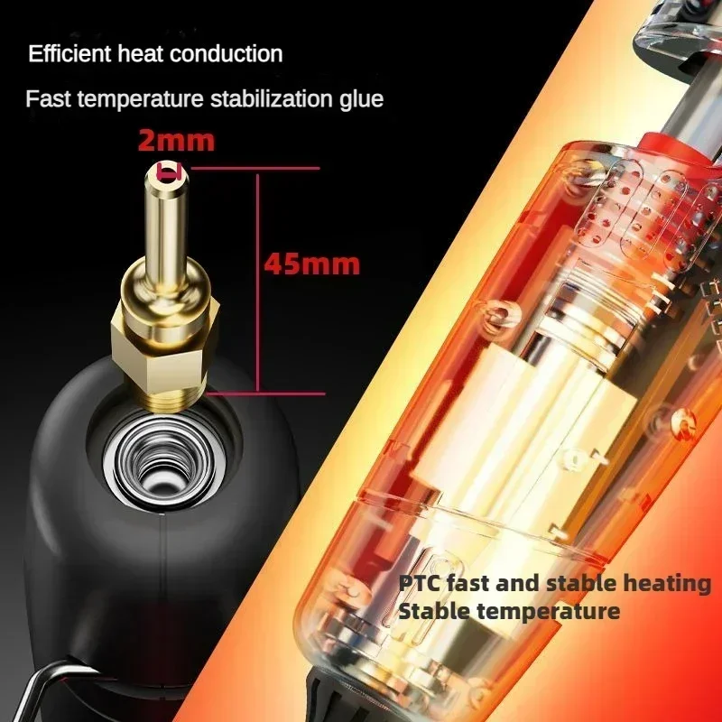 300W Hot Silicone Gun Digital Display Temperature Adjustable Copper Nozzle Use 11 Mm Glue Sticks Home DIY Tool Thermal Glue Gun