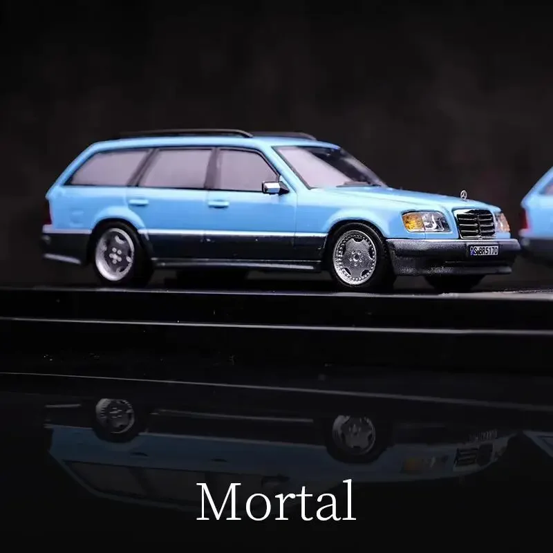 Mortal 1:64 MB S124 lake blue /Gold limited299 Diecast Model Car