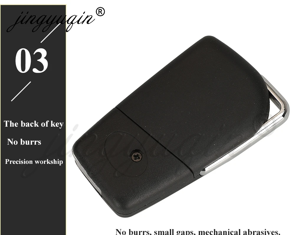 Jingyuqin VA2 Flip Remote Auto Schlüsselanhänger 433 MHz H-8A für Toyota Aygo Corolla Auris /G Chip fit Verso Avensis S 000048000 A03TAA – Detail 8