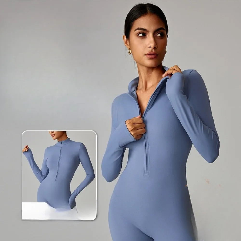 

Осенне-зимний облегающий велюровый комбинезон для йоги, уличный термокомбинезон, одежда для бега и фитнеса, удобный классический фасон