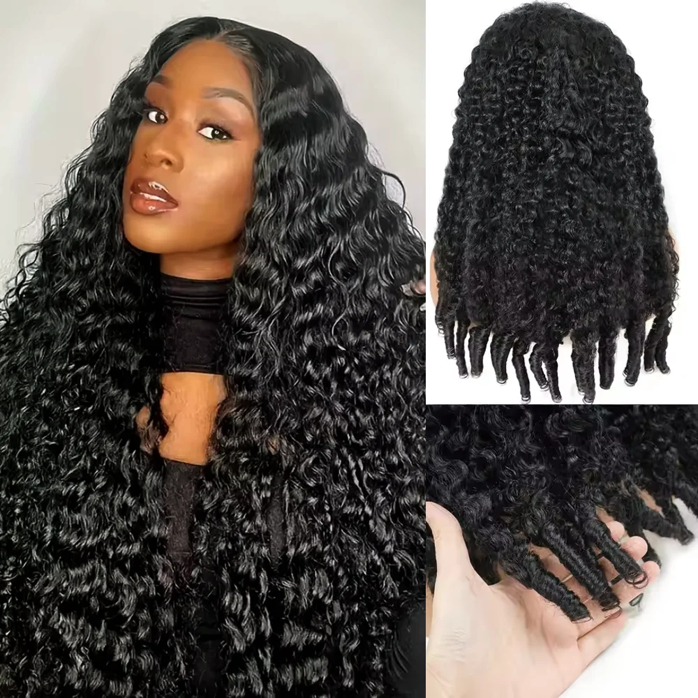 13x6 13x4 HD Lace Front Human Hair Wigs 200 Density Long Burmese Curly Human Hair Wigs Natural Color Human Hair Wigs 46 Inch