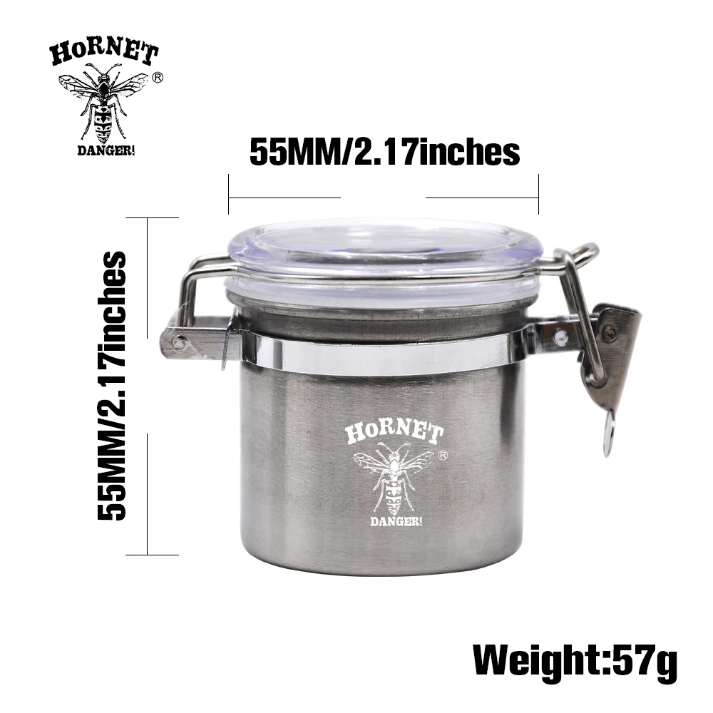 HORNET Metal Can Stainless Steel Airtight Stash Jar 2.17Inch Multi-Use Vacuum Seal Portable Storage Container