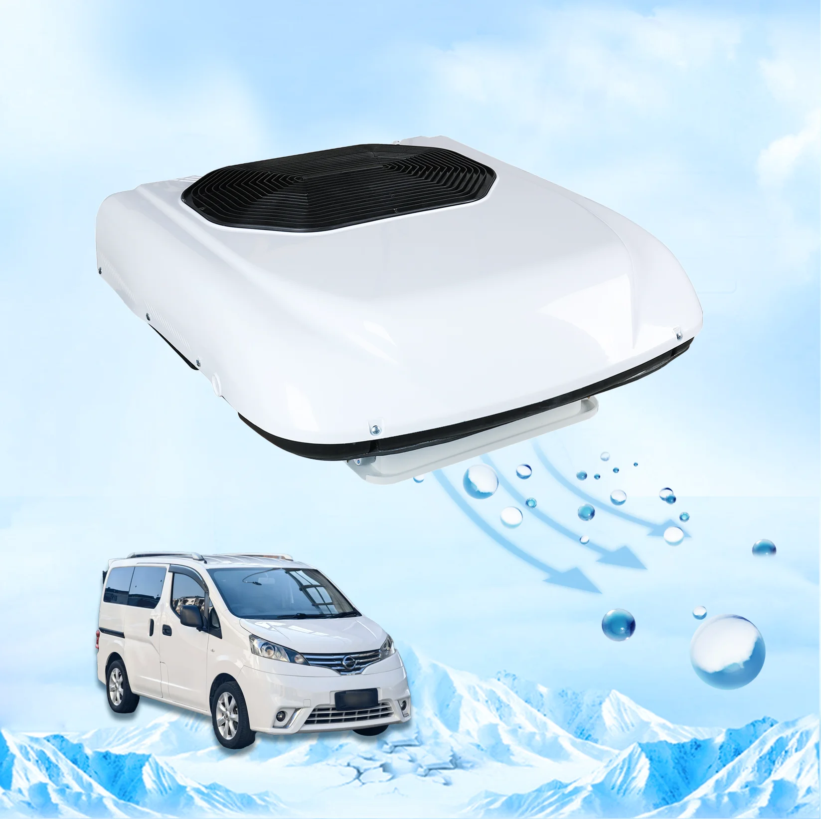 

All in One Cooling & Heating 24v Rooftop Air Conditioning Unit Parking AC System All Copper Pipeline 12V for RV Caravan