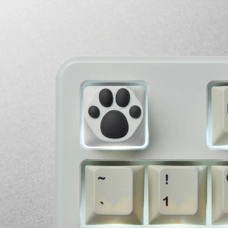 Pink Cat Claw Keycaps ABS Soft Cute Personalized Silicon Cat Meat Mat Custom Mechanical Keyboard Artisan KeyCap with Storage Box