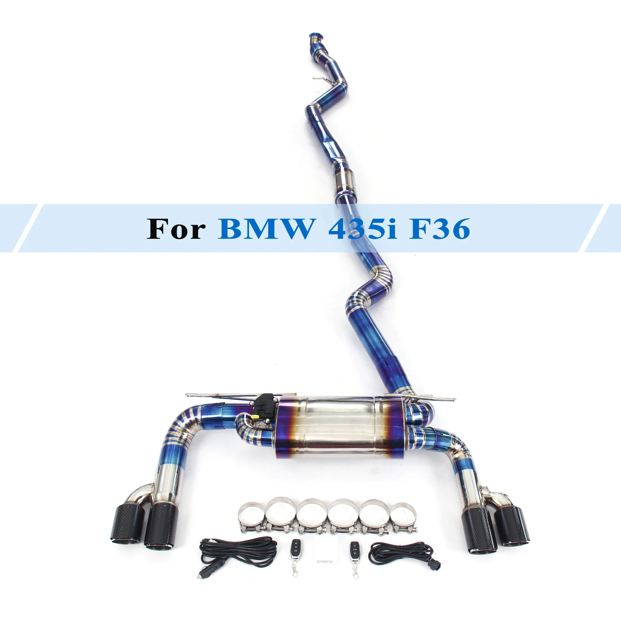 

Cat-Back Exhaust System for BMW F32 F36 435i Coupe Gran Coupe 3.0L Titanium Stainless Steel Exhaust Kit Valve Controller